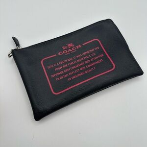 Coach Black Wristlet with Bold Red Design with COA